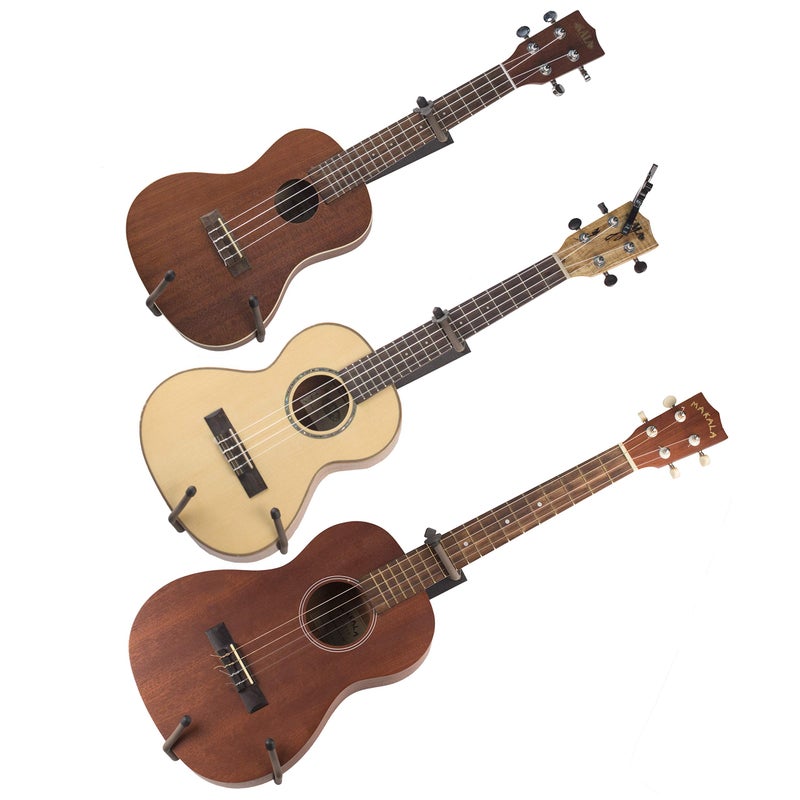 String Swing Ukulele Horizontal Wall Mount Stand for Violin Mandolin Ukele Pinaple Concert Compatible Safely Accessories without Case String Swing Black CC15S-FW - Image 3